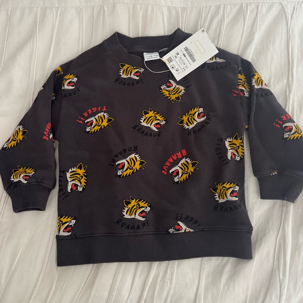 ZARA Kids Toddler Sweatshirt Tiger 2-3